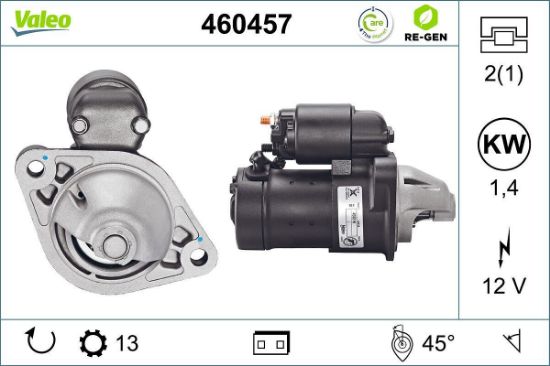 Obrázok żtartér VALEO  RE-GEN REMANUFACTURED 460457