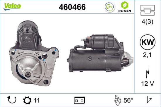 Obrázok żtartér VALEO  RE-GEN REMANUFACTURED 460466