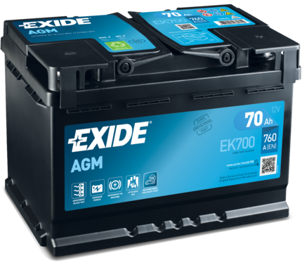 Obrázok Batéria EXIDE AGM 12V/70Ah/760A