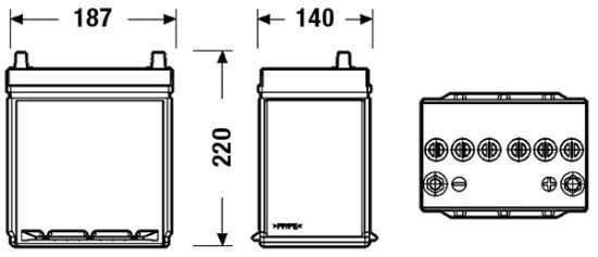 Obrázok Batéria EXIDE EXCELL ** 12V/35Ah/240A