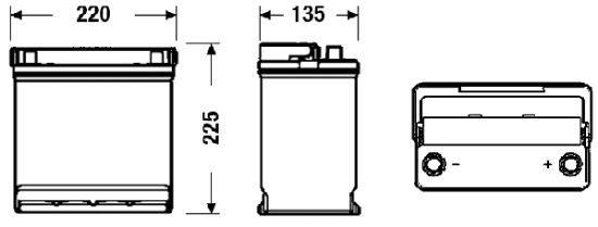 Obrázok Batéria EXIDE EXCELL ** 12V/45Ah/330A