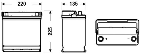 Obrázok Batéria EXIDE EXCELL ** 12V/45Ah/330A