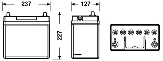 Obrázok Batéria EXIDE EXCELL ** 12V/45Ah/330A