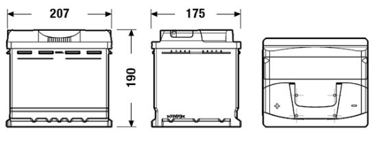 Obrázok Batéria EXIDE EXCELL ** 12V/50Ah/450A