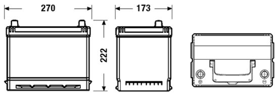Obrázok Batéria EXIDE EXCELL ** 12V/70Ah/540A