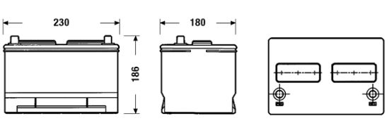 Obrázok Batéria EXIDE EXCELL ** 12V/85Ah/800A