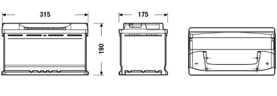 Obrázok Batéria EXIDE EXCELL ** 12V/80Ah/640A