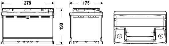 Obrázok Batéria EXIDE CLASSIC * 12V/70Ah/640A