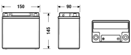 Obrázok Batéria EXIDE Start-Stop Auxiliary 12V/15Ah/200A