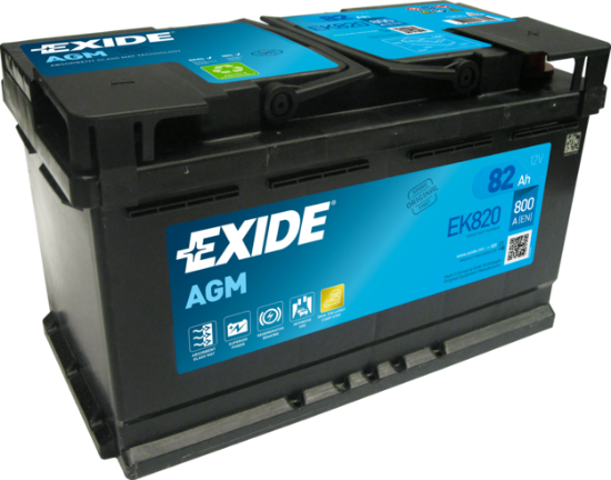Obrázok Batéria EXIDE AGM 12V/82Ah/800A