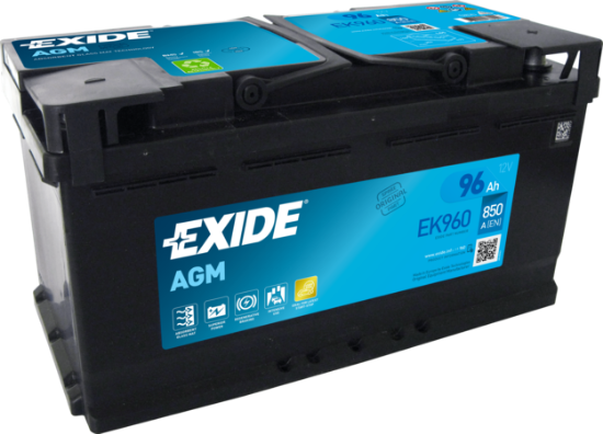 Obrázok Batéria EXIDE AGM 12V/96Ah/850A