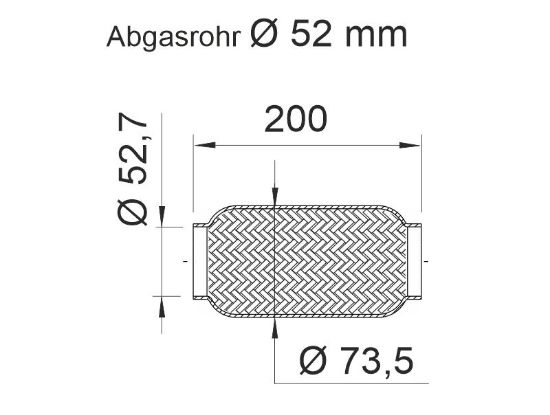 Obrázok Prużný diel výfuku ERNST  460040