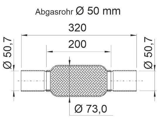 Obrázok Prużný diel výfuku ERNST  460095