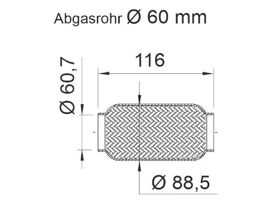 Obrázok Prużný diel výfuku ERNST  460125
