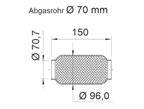 Obrázok Prużný diel výfuku ERNST  460453