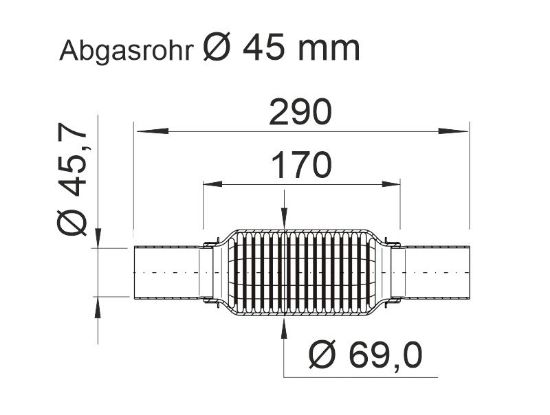 Obrázok Prużný diel výfuku ERNST "soft" 464031