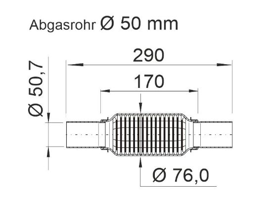 Obrázok Prużný diel výfuku ERNST "soft" 464055