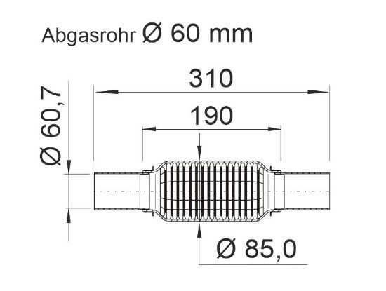 Obrázok Prużný diel výfuku ERNST "soft" 464086