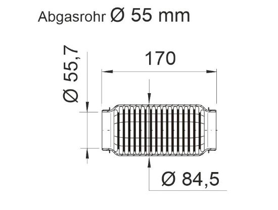 Obrázok Prużný diel výfuku ERNST "soft" 464253