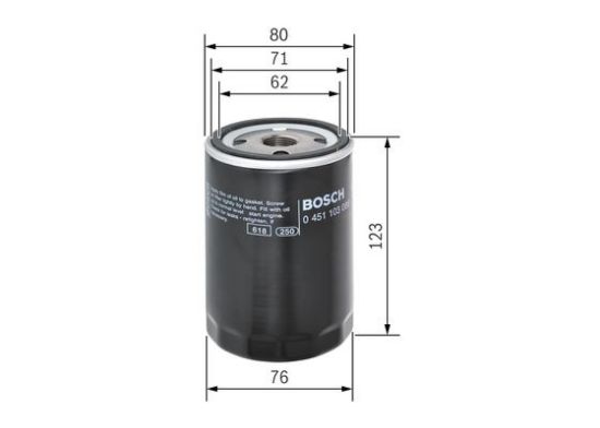 Obrázok Olejový filter BOSCH P3086