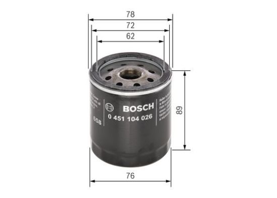 Obrázok Olejový filter BOSCH P4026