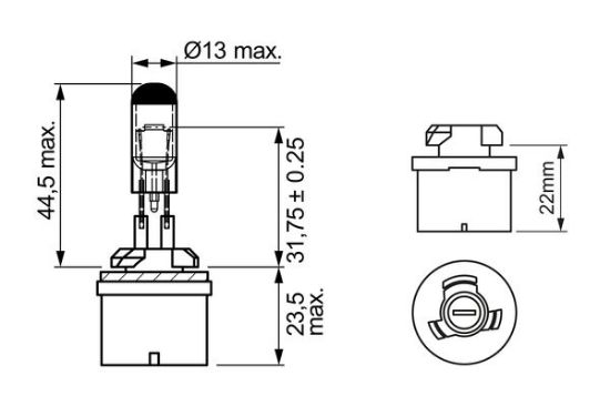 Obrázok żiarovka pre hmlové svetlo BOSCH Pure Light WS 1987302024