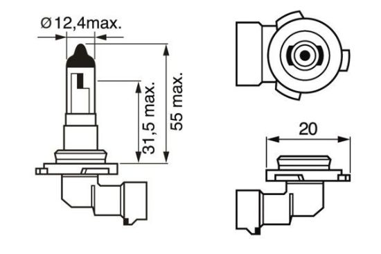 Obrázok żiarovka pre hmlové svetlo BOSCH Pure Light WS 1987302083
