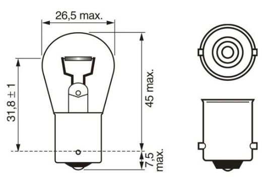 Obrázok żiarovka pre smerové svetlo BOSCH Pure Light WS 1987302201