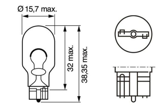 Obrázok żiarovka pre smerové svetlo BOSCH Pure Light WS 1987302205