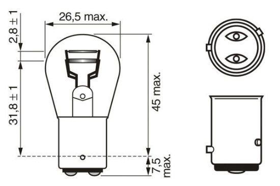 Obrázok żiarovka koncového hmlového svetla BOSCH Pure Light WS 1987302215