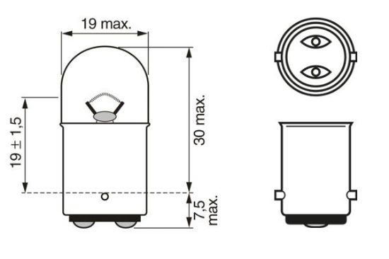 Obrázok żiarovka pre smerové svetlo BOSCH Pure Light WS 1987302237