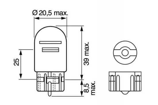 Obrázok żiarovka pre smerové svetlo BOSCH Pure Light WS 1987302252