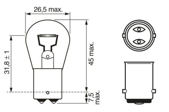 Obrázok żiarovka pre smerové svetlo BOSCH Pure Light WS 1987302261
