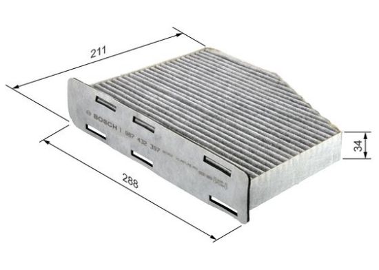 Obrázok Filter vnútorného priestoru BOSCH  1987432397