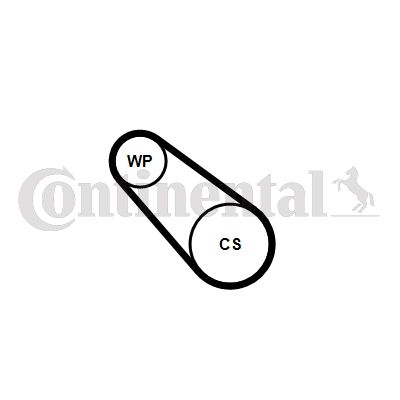 Obrázok Vodné čerpadlo + sada klinového remeňa CONTINENTAL CTAM  3PK576ELASTWP1