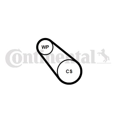 Obrázok Vodné čerpadlo + sada klinového remeňa CONTINENTAL CTAM  3PK576ELASTWP2