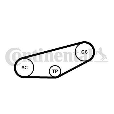 Obrázok Ozubený klinový remeň - Sada CONTINENTAL CTAM  4PK855K1