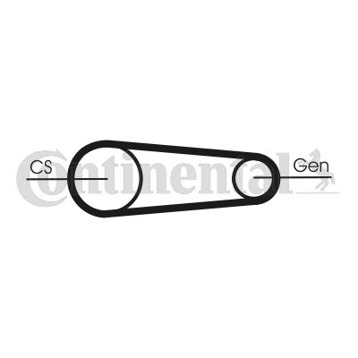 Obrázok Ozubený klinový remeň - Sada CONTINENTAL CTAM  6PK842ELASTT1