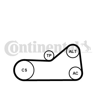 Obrázok Vodné čerpadlo + sada klinového remeňa CONTINENTAL CTAM  6PK976WP2