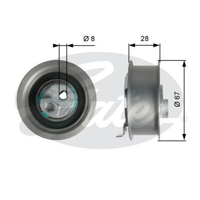 Obrázok Napínacia kladka ozubeného remeňa GATES PowerGrip® T43237