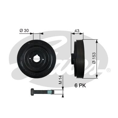 Obrázok Remenica kľukového hriadeľa GATES DriveAlign® TVD1005A