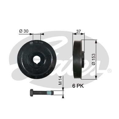 Obrázok Remenica kľukového hriadeľa GATES DriveAlign® TVD1006A