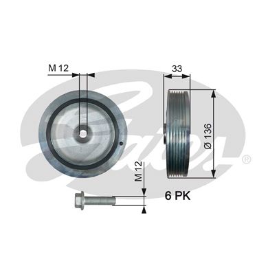 Obrázok Remenica kľukového hriadeľa GATES DriveAlign® TVD1008A