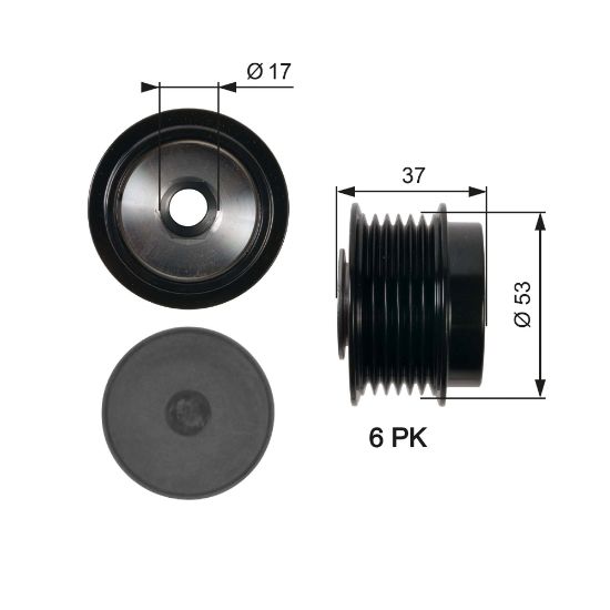 Obrázok Voľnobeżka alternátora GATES DriveAlign® OAP7015