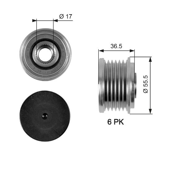 Obrázok Remenica kľukového hriadeľa GATES RPM™ Racing Micro-V® TVD1148A