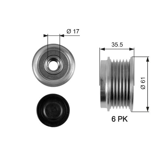 Obrázok Voľnobeżka alternátora GATES DriveAlign® OAP7100