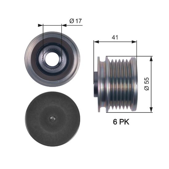 Obrázok Voľnobeżka alternátora GATES DriveAlign® OAP7115