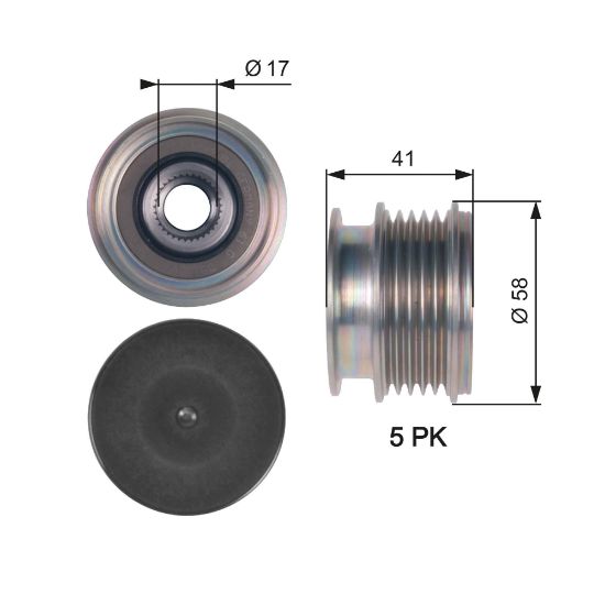Obrázok Voľnobeżka alternátora GATES DriveAlign® OAP7126