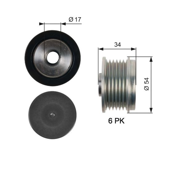 Obrázok Voľnobeżka alternátora GATES DriveAlign® OAP7135