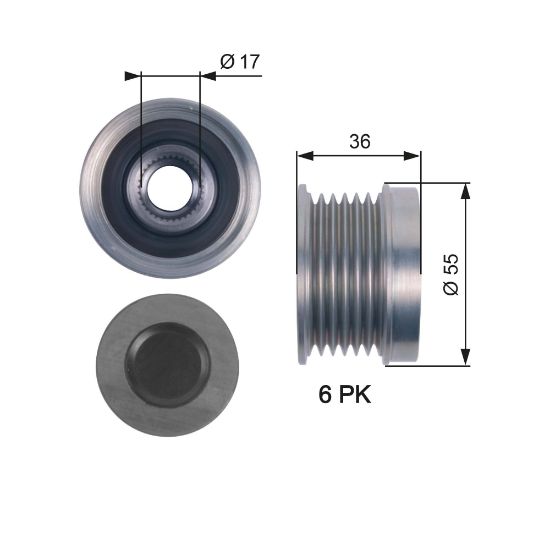 Obrázok Voľnobeżka alternátora GATES DriveAlign® OAP7138